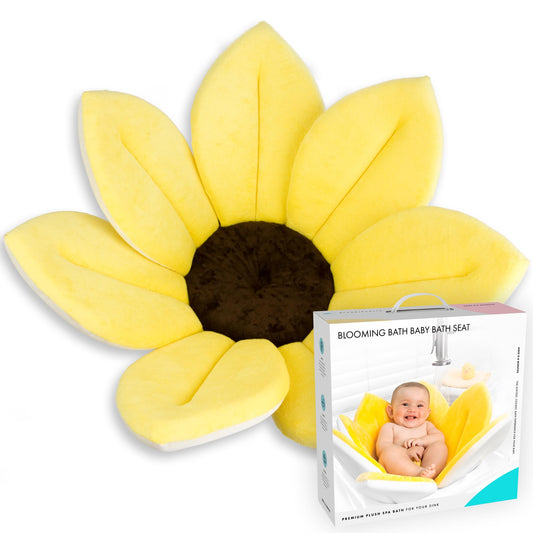 Blooming Bath Baby Bath Seat - Baby Tubs for Newborn Infants to Toddler 0 to 6 Months and Up - Baby Essentials Must Haves - The Original Washer-Safe Flower Seat (Original, Blue)