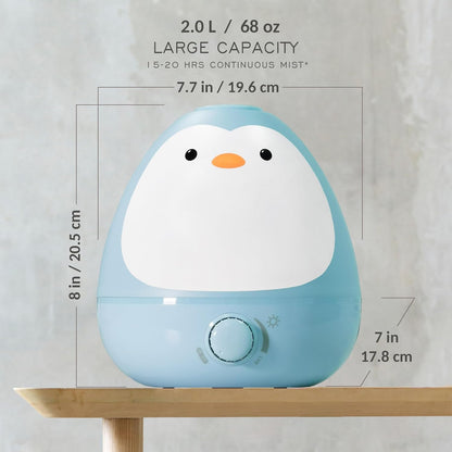Earnest Living Baby 3-in-1 Cool Mist Humidifier with Essential Oil Diffuser + Nightlight, Humidifier for Kids Bedroom, Nursery + Large Rooms, Whisper-Quiet, Auto Shut Off