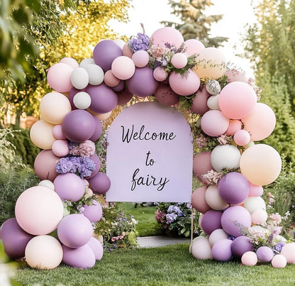 Dusty Pink Rose Balloon Garland Double Stuffed Mauve Light Pink Latex Blush Nude Beige Champagne Gold Balloon Arch Kit for Boho Birthday Baby Bridal Shower Neutral Wedding Party Decor
