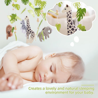 Baby Crib Mobile for Boys Girls| Boho Nursery Mobile| Gender Neutral Hand-Crocheted Mobile| Ceiling Mobile - Stars, Clouds, Moon