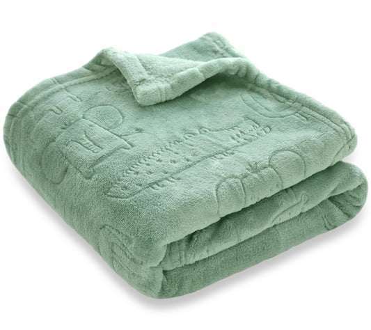 BORITAR Woodland Animal Baby Blanket for Boys Girls Ultra Soft Fleece Warm and Lightweight Blankets for Infant Toddler Newborn, 30x40 Inch, Sage Green