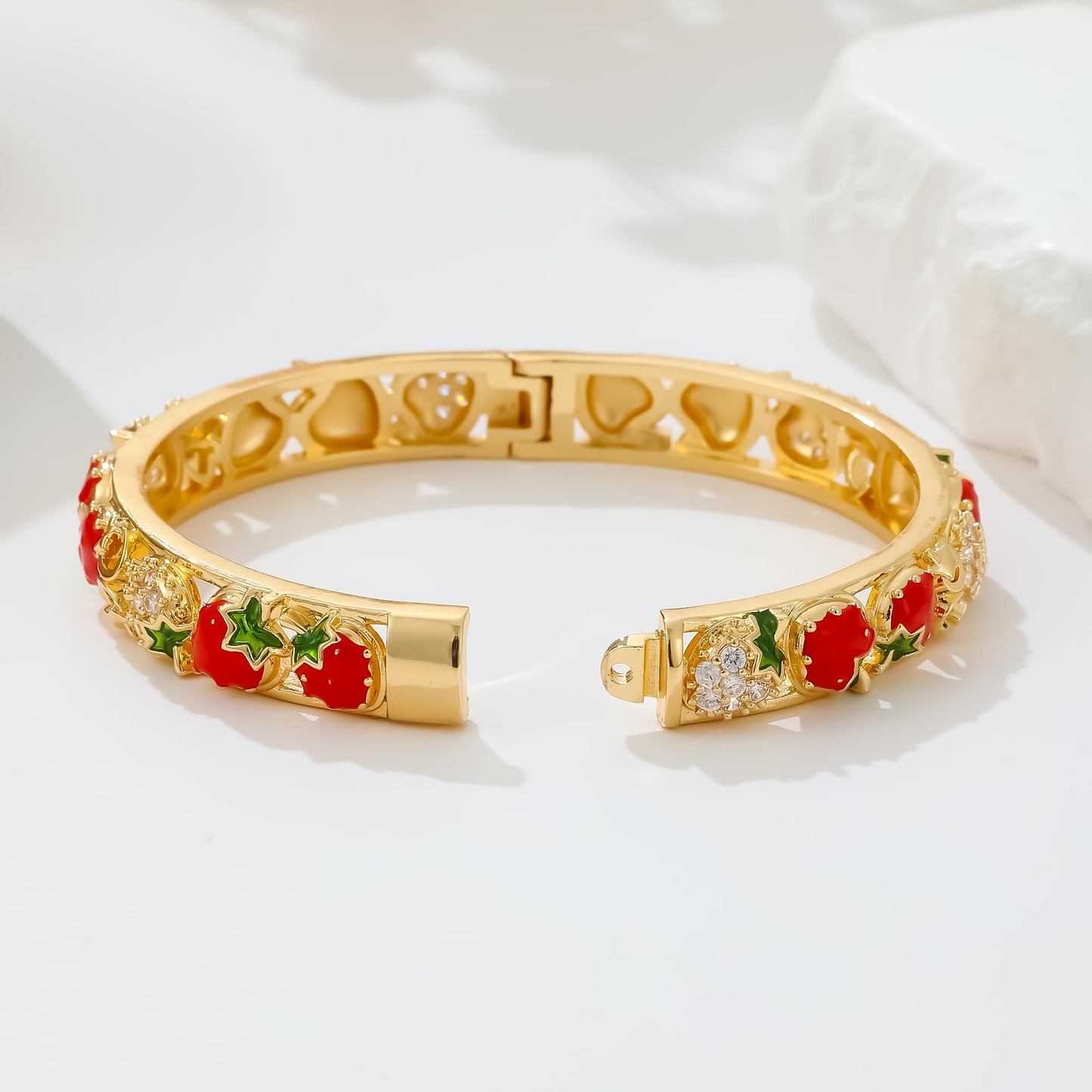 Ethlyn Gold Plated Colorful Openable Kids Baby Girls Bangles Bracelets Birthday Christmas Gifts Birthday Presents for children
