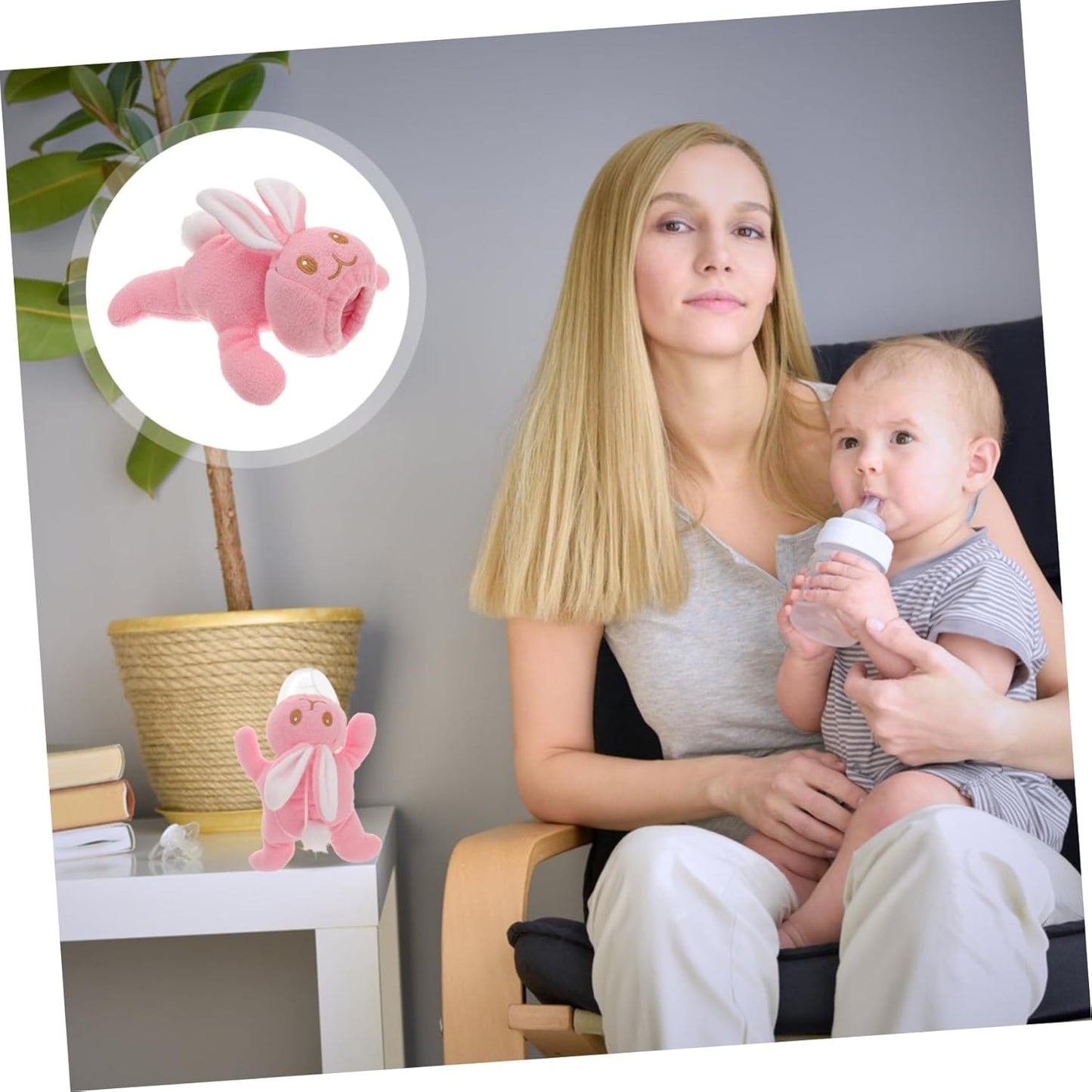 1pc Cover for Baby Bottle Security + Safely Safemend Caterpillar Pink Feeding Bottle