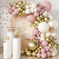 155Pcs Sage Green White Gold Balloon Garland Arch Kit with Gold Confetti Balloons for Graduation Baby Shower Decor Happy Birthday Party Wedding Jungle Decorations