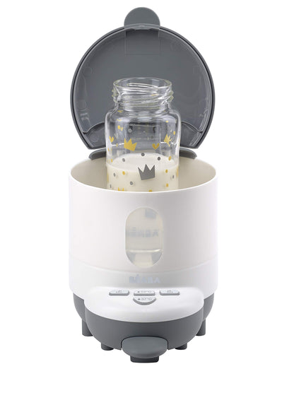 BEABA Bib'Expresso Fast Water Warmer, Formula Maker Preps Bottle in 30 Secs, Quickly Dispenses Warm Water for Baby Bottle, Also a Baby Food Warmer, Midnight