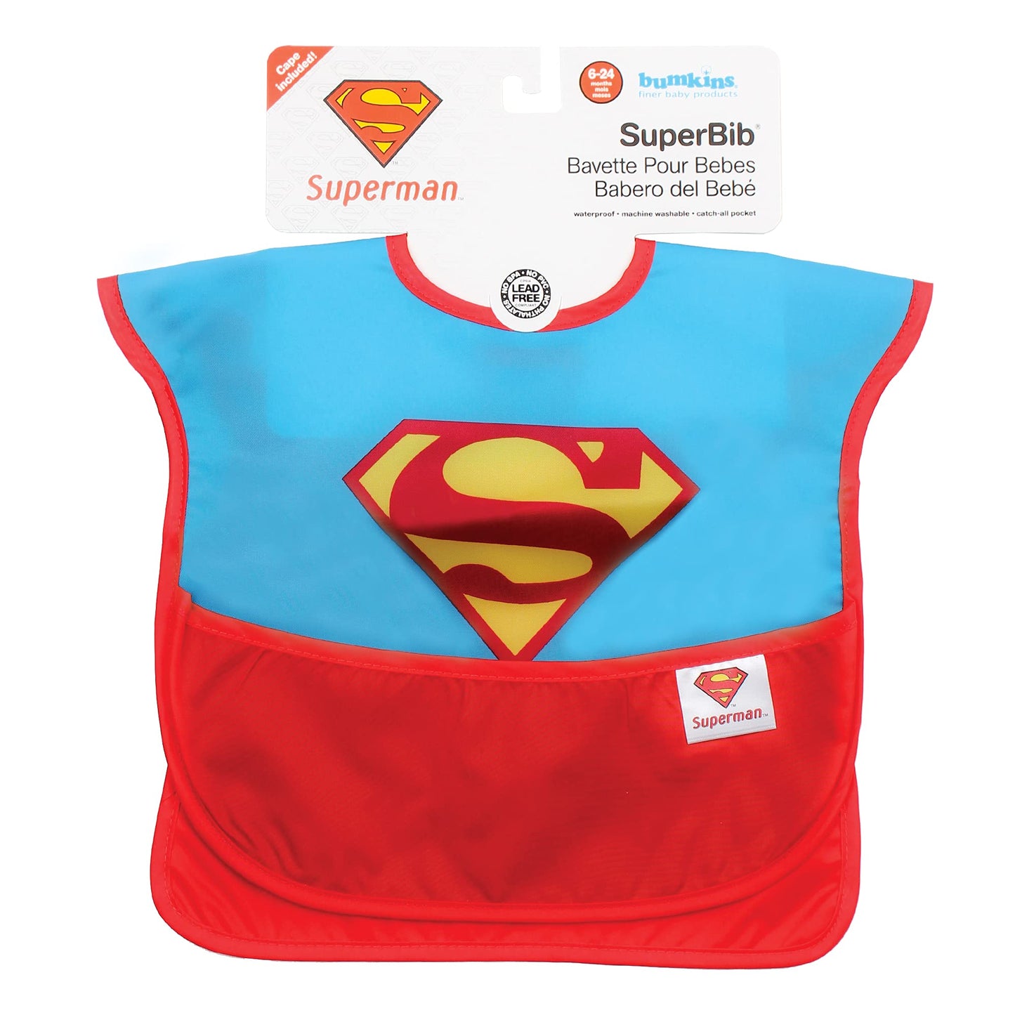 Bumkins Disney Bibs for Girl or Boy, SuperBib Baby and Toddler 6-24 Months, Essential Must Have for Eating, Feeding, Baby Led Weaning, Mess Saving Waterproof Soft Fabric, 3-pk Pooh Bear and Friends
