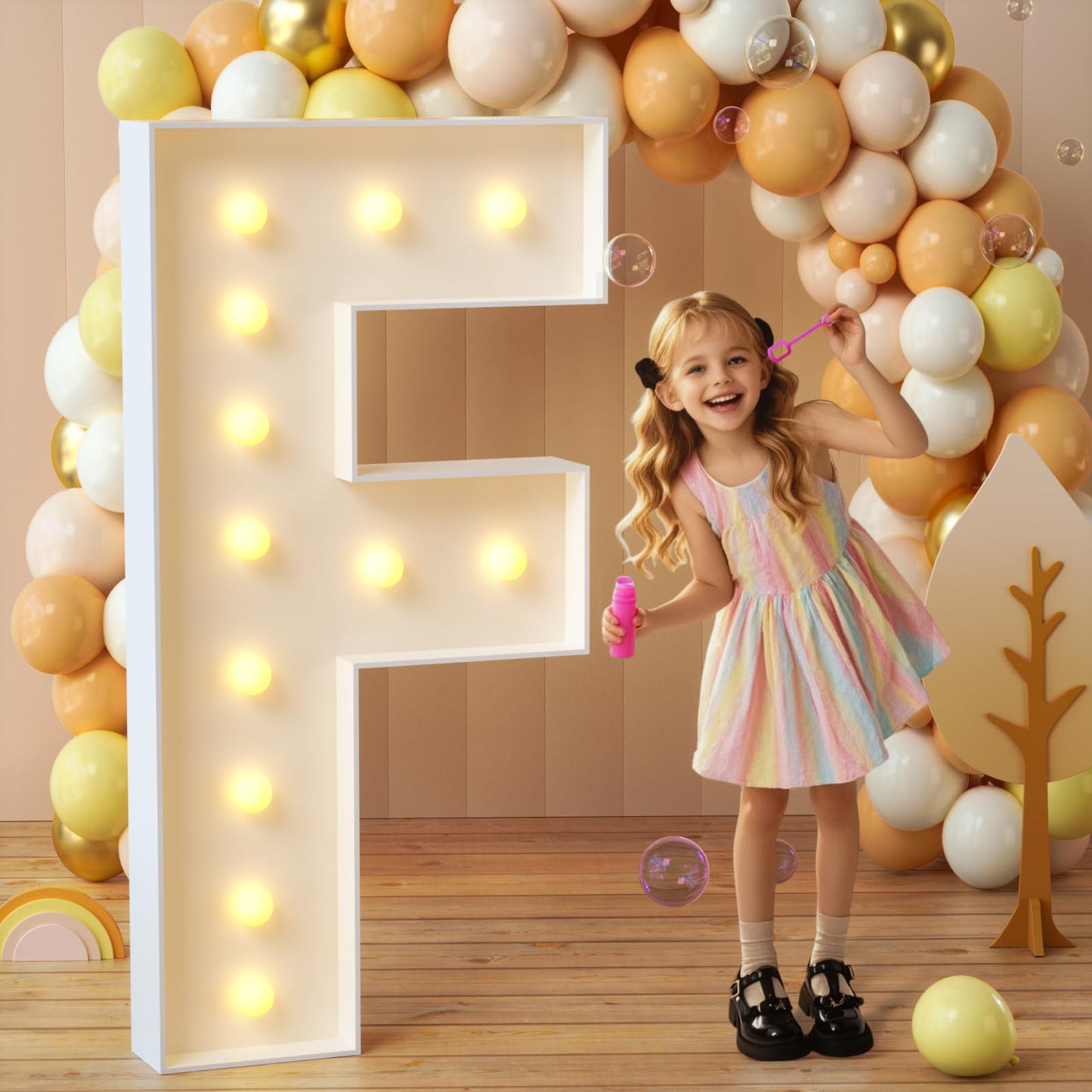 imprsv Marquee Light Up Letters, 3FT Mosaic Letters with Light for Baby Shower Graduation Party Decor, Large A for Engagement Wedding Party Decorations (Need to Assemble)