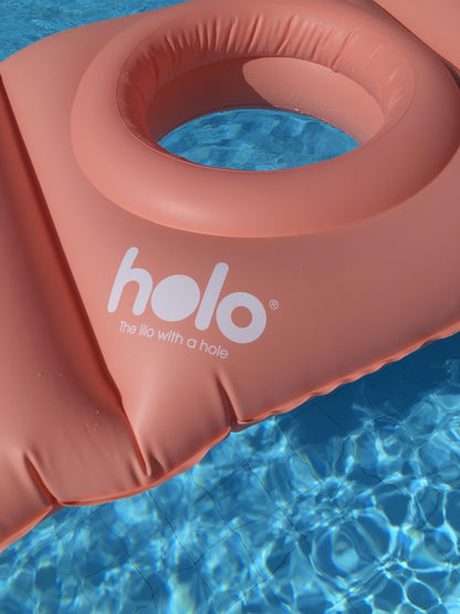 HOLO The Original Inflatable Pregnancy Pillow - Full Body Maternity Airbed/Float with Hole for Tummy - Sleeping Support & Comfort - Say Goodbye to Pregnancy Related Aches and Pains (White Sand)