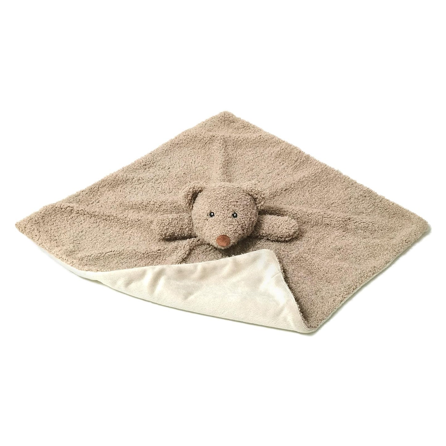 Baby Brown Teddy Bear Soft Stuffed Animal Security Blanket, Plush Bear Character Lovey Blanket, Baby Shower/Nursery Gift, Newborn Infant Toddler Snuggle Blankie for Boys Girls, 14 Inches