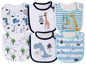 Maiwa 6 Pack Waterproof Cotton Baby Bibs for Girls Boys for Drooling Eating with Snaps