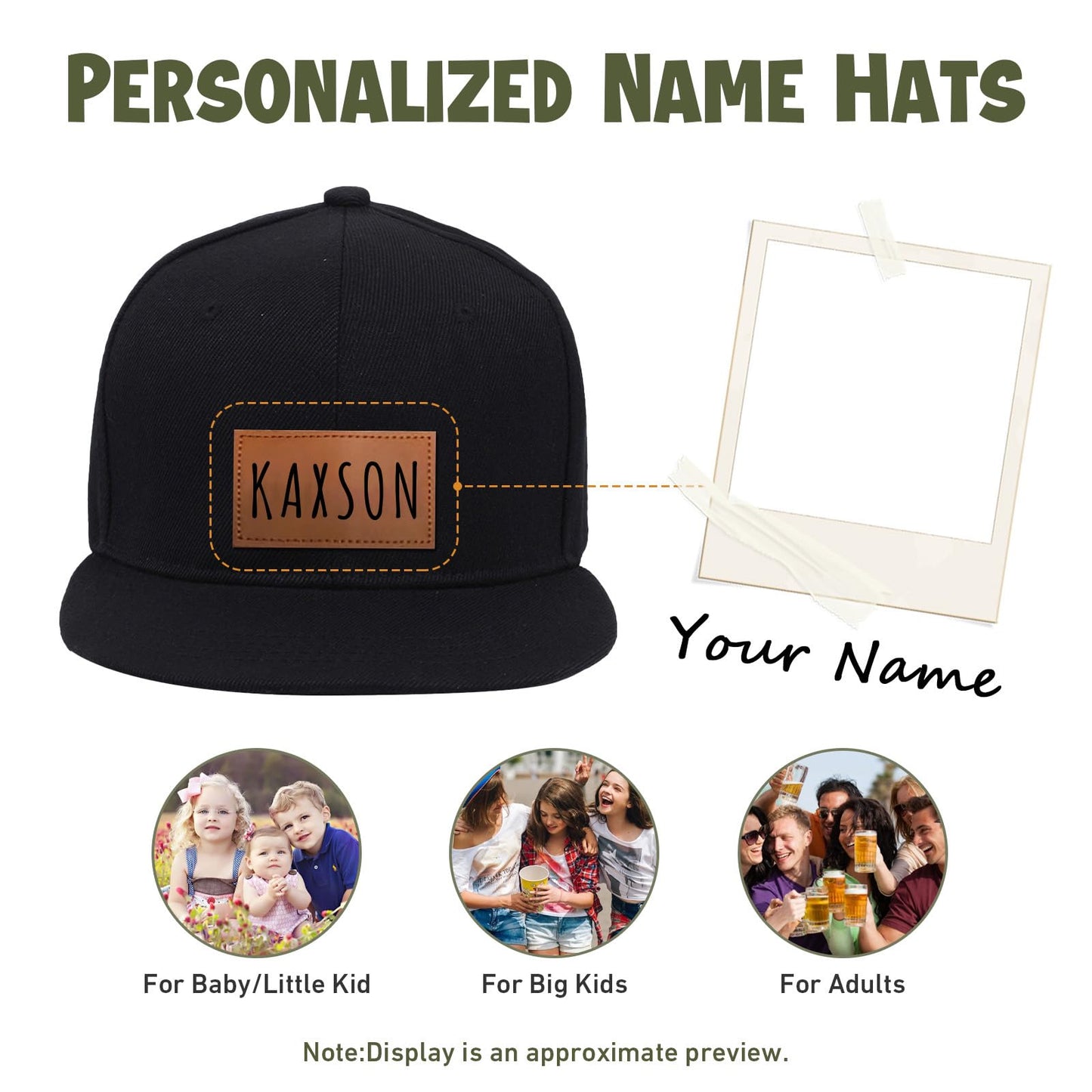 Personalized Baby Baseball Cap Toddler Baseball Hat for Boys & Girls - Infant Sun Hat