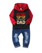 NZRVAWS Baby Boy Clothes Toddler Boy Outfit 2 3 4T 6 12 18 24 Month Fall Winter Hoodie Ripped Jeans Clothing