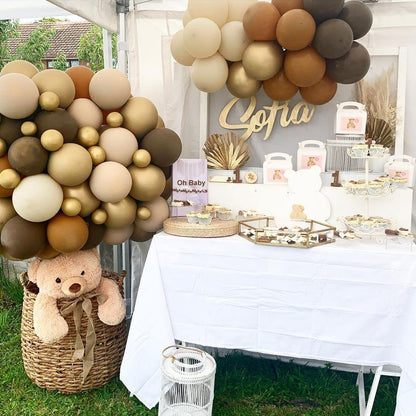 Sage Green Gold White Party Balloons, 50Pcs Sage Green and Gold Confetti Party Balloons For Birthday Baby Shower Engagement Wedding Anniversary Party Decorations