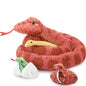 MorisMos Snake Stuffed Animals Plush Toy 120 Inch Giant Snake Plush with Babies Stuffed Snake Toys for Kids Plush Party Decorations Favors Prank Props, 4 Snake Babies, 3 Snake Eggs
