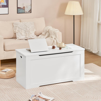 usikey 39.4” Storage Chest, Toy Box with 2 Safety Hinges, Toy Chest, Storage Bench for Bedroom, Supports 220 lb, for Living Room, Entryway, Pink
