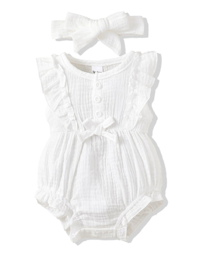 Renotemy Newborn Infant Baby Girl Clothes Rompers Summer Jumpsuits Short Sleeve Romper Infant Baby Clothes Girl