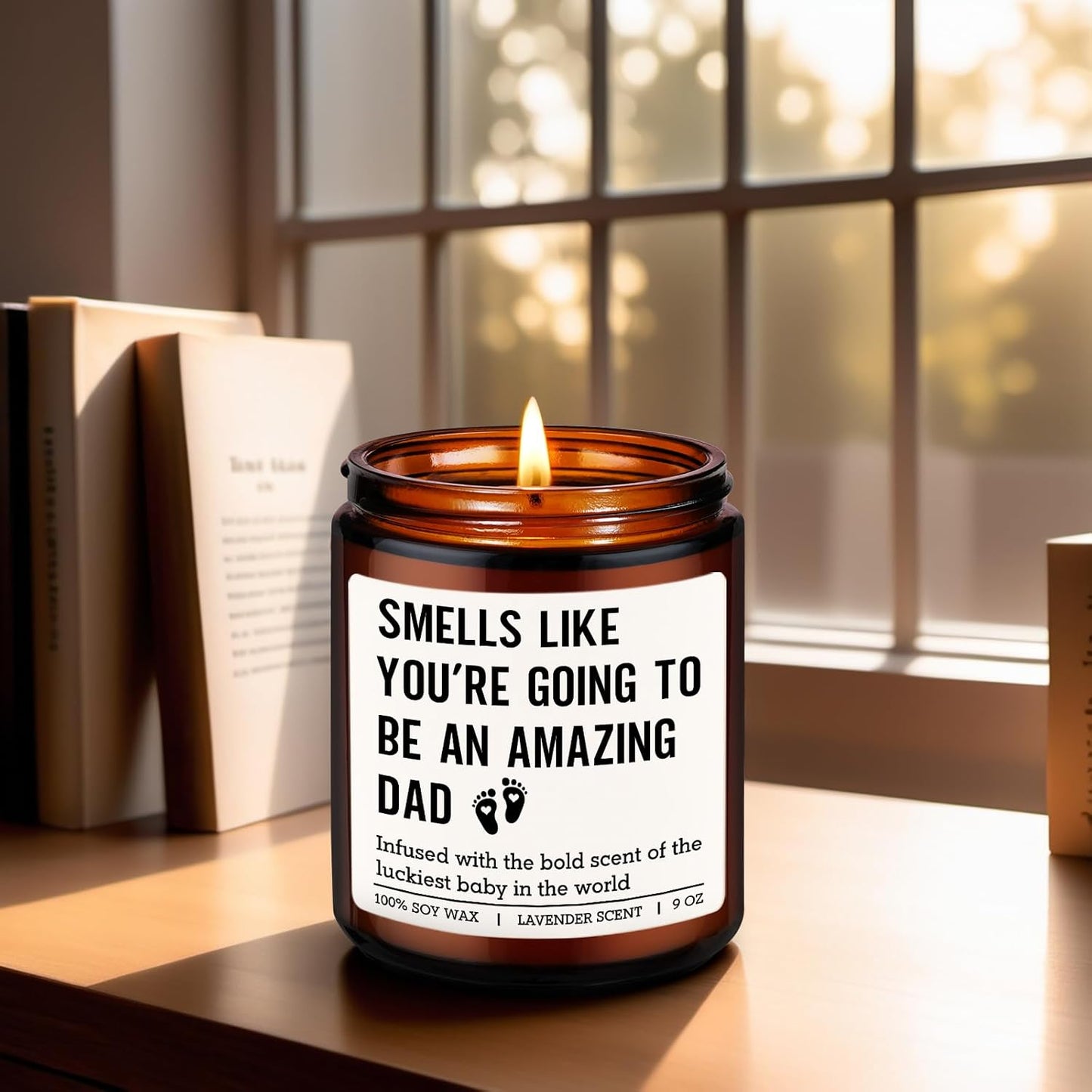 GSPY New Dad Gifts, First Time Dads Candle - First Fathers Day, Pregnancy Congratulations, Gender Reveal Gifts for Dad to be, Soon to Daddy, Expecting Father - Baby Shower Presents for New Daddy