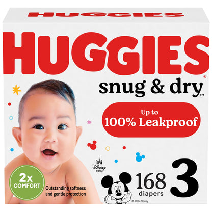 Huggies Size 1 Diapers, Snug & Dry Newborn Diapers, Size 1 (8-14 lbs), 38 Count, Packaging May Vary