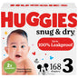 Huggies Size 1 Diapers, Snug & Dry Newborn Diapers, Size 1 (8-14 lbs), 38 Count, Packaging May Vary