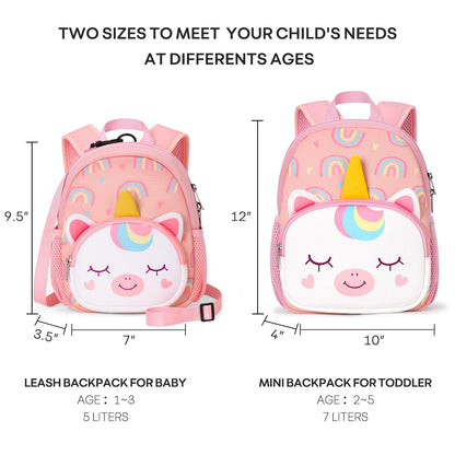 mibasies Toddler Backpacks for Girls 2-4: Baby Preschool Backpack - Kids Unicorn Backpack for Boys Girls - 12inch Mini School Bag