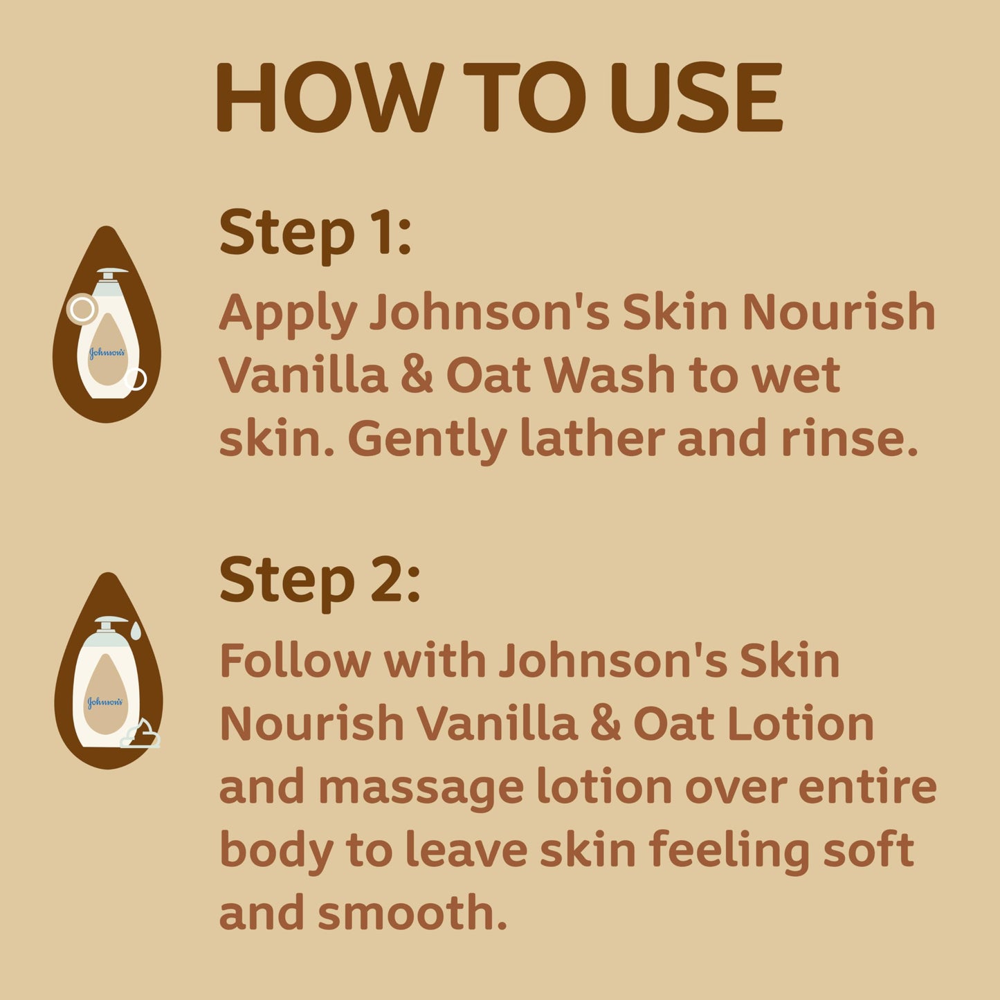 Johnson's Skin Nourish Moisturizing Baby Lotion for Dry Skin with Vanilla & Oat Scents, Gentle & Lightweight Body Lotion for the Whole Family, Hypoallergenic, Dye-Free, 16.9 fl. oz