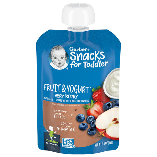 Gerber Baby Food Toddler Apple Pear Peach, 3.5 Oz Pouch
