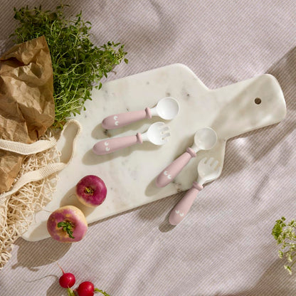 BabyBjörn Baby Spoon and Fork, 4 pcs, Powder Green