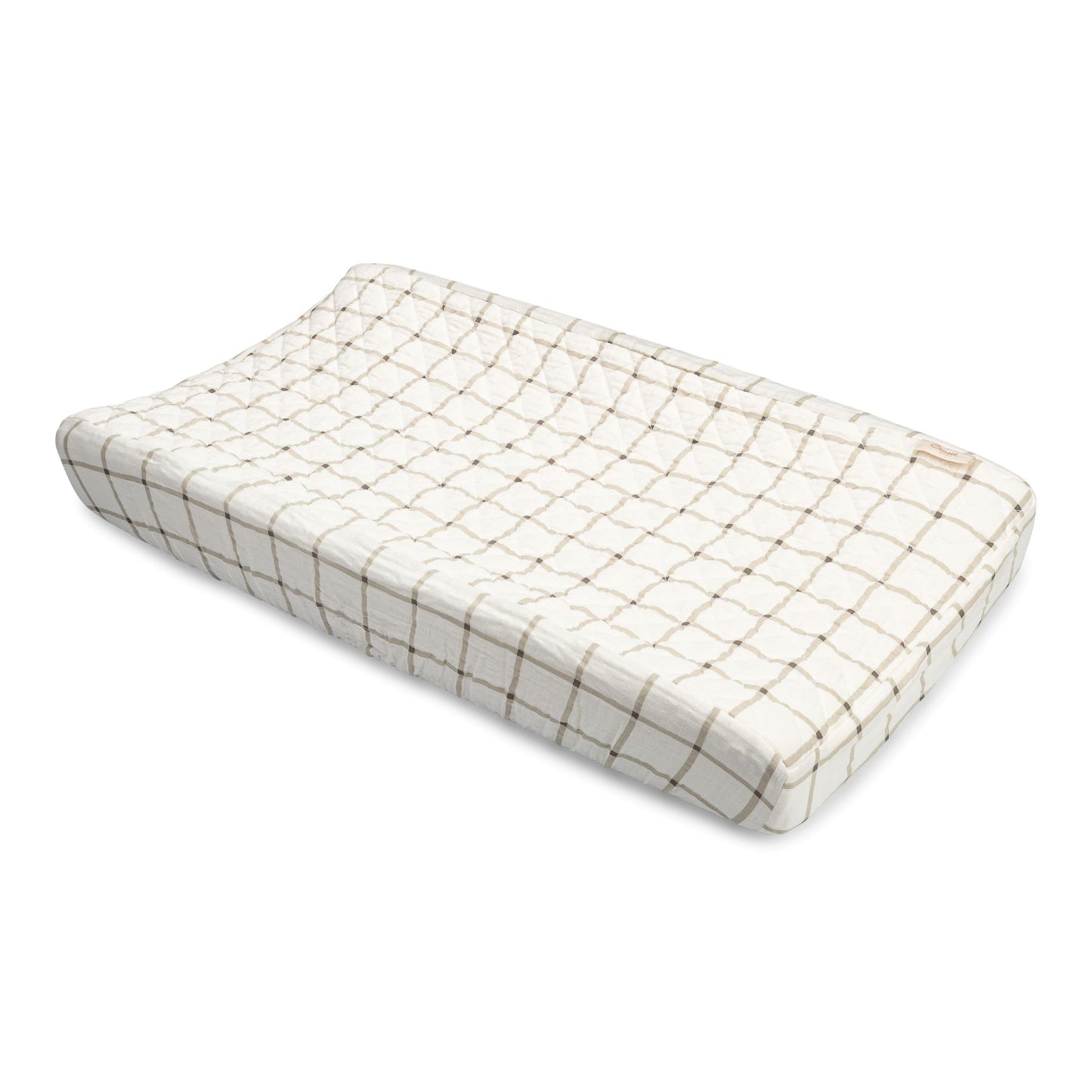 Crane Baby Quilted Changing Pad Cover with Animal Print, Breathable Cotton Sateen, Fits Standard 16”X32” Pads, Ocean Whale Blue