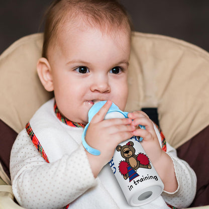 2 Pcs Trelaco Sublimation Baby Bottle Sublimation Blank Sippy Cups with Handle 8 oz Blank Kids Stainless Steel Insulated Tumblers