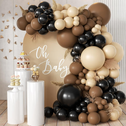155Pcs Sage Green White Gold Balloon Garland Arch Kit with Gold Confetti Balloons for Graduation Baby Shower Decor Happy Birthday Party Wedding Jungle Decorations
