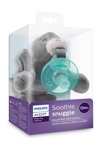 Philips AVENT Soothie Snuggle Pacifier Holder with Detachable Pacifier, 0m+, Giraffe, SCF347/01-1 Count (Pack of 1)