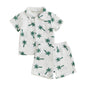 Baby Boys Clothes Set Toddler Infant Boys Button-down Shirt Tops + Cotton Gauze Shorts Summer Outfit 2PCS with Pockets