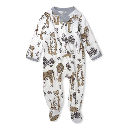 HonestBaby Sleep & Play Footed One-Piece Pajama Sleeper 100% Organic Cotton, Baby Boys