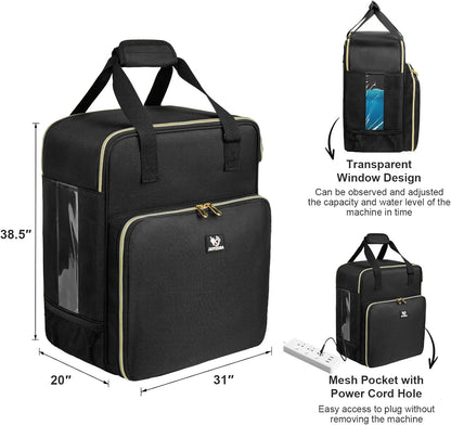 Carrying Case Compatible with Baby Brezza Formula Pro Advanced Formula Dispenser Machine, Insulated Baby Formula Mixer Travel Bag with Shoulder Strap for Baby Essentials, Black