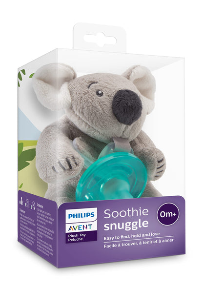 Philips AVENT Soothie Snuggle Pacifier Holder with Detachable Pacifier, 0m+, Giraffe, SCF347/01-1 Count (Pack of 1)