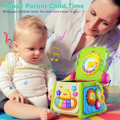 Toys for 1 Year Old Girl Gifts, First Birthday Gifts for Girls Boys, 8-in-1 Multi-Functional Learning Montessori Toddler toys with Learning and Playing, Educational Musical Baby toys 6-12 12-18 Months