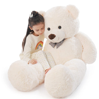 Poutmac Big Pink Teddy Bear 4Ft Giant Stuffed Animal Plush Toy for Girlfriend Women Kids for Valentines Christmas Birthday