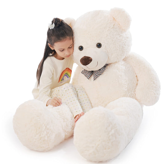Poutmac Big Pink Teddy Bear 4Ft Giant Stuffed Animal Plush Toy for Girlfriend Women Kids for Valentines Christmas Birthday