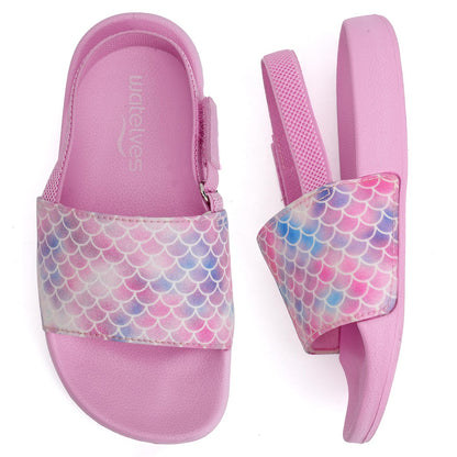 WateLves Toddler Boys Girls Slides Sandals for Swim Beach Kids Water Shoes Casual Slippers
