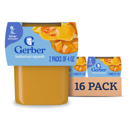 Gerber 2nd Food Baby Food Green Bean Puree, Natural & Non-GMO, 8 Ounce, 2 Count (Pack of 8)