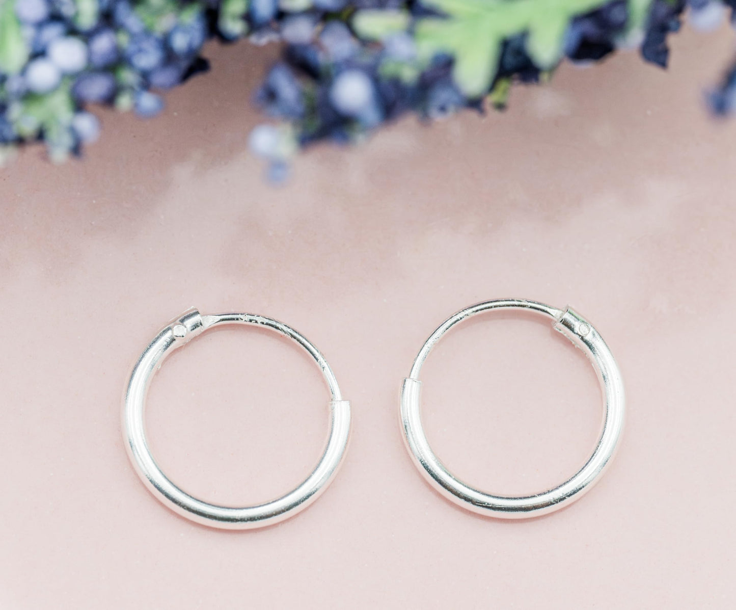 Cherished Moments Sterling Silver and 14K Gold Plated 10mm Hoop Earrings