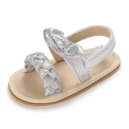 Baby Girl Sandals Summer Crib Shoes Bowknot Soft Sole Infant Girls Princess Dress Flats First Walker Shoes