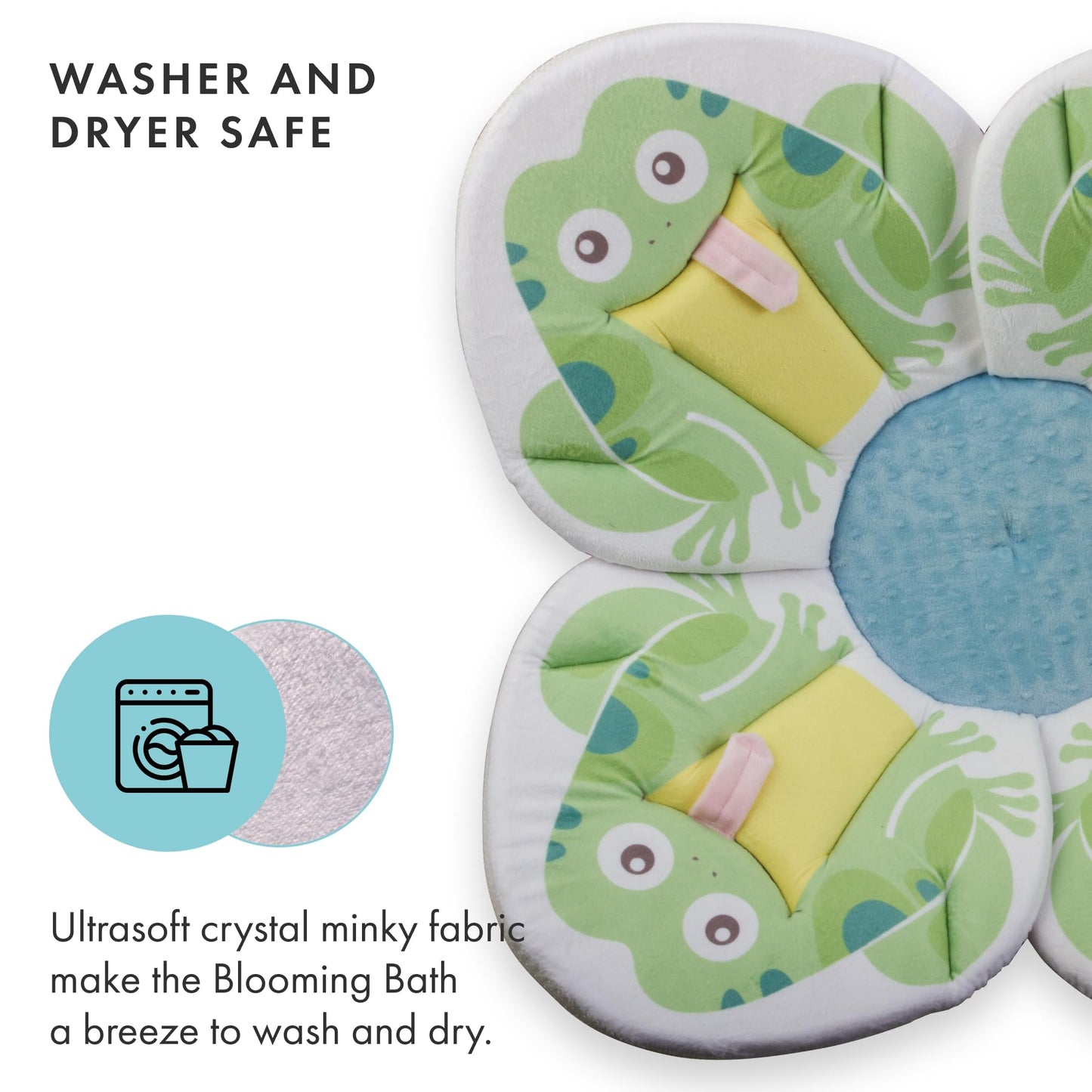 Blooming Bath Baby Bath Seat - Baby Tubs for Newborn Infants to Toddler 0 to 6 Months and Up - Baby Essentials Must Haves - The Original Washer-Safe Flower Seat (Lotus, Gray/White/Yellow)