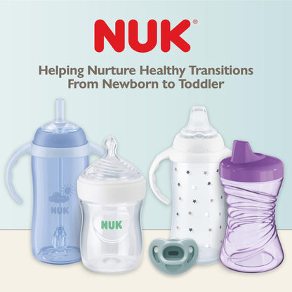 NUK Learner Cup, 10 oz, 8+ Months, 2 Count – BPA Free, Spill Proof Sippy Cup