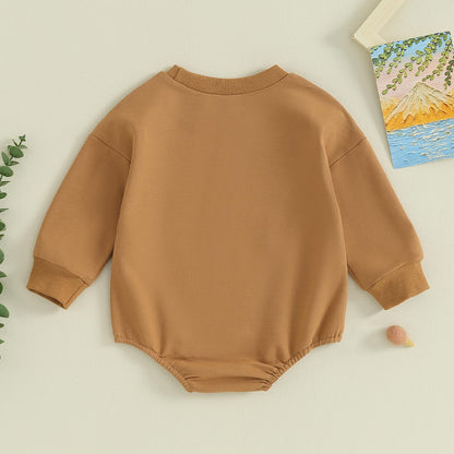 VISGOGO Newborn Infant Baby Boy Girls Oversized Romper Little Dude Sweater Onesie Coming Home Outfit Neutral Clothes