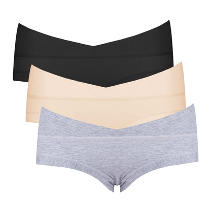 Intimate Portal Maternity Underwear Cotton Pregnancy Postpartum Panties Under the Bump Boyshort Briefs