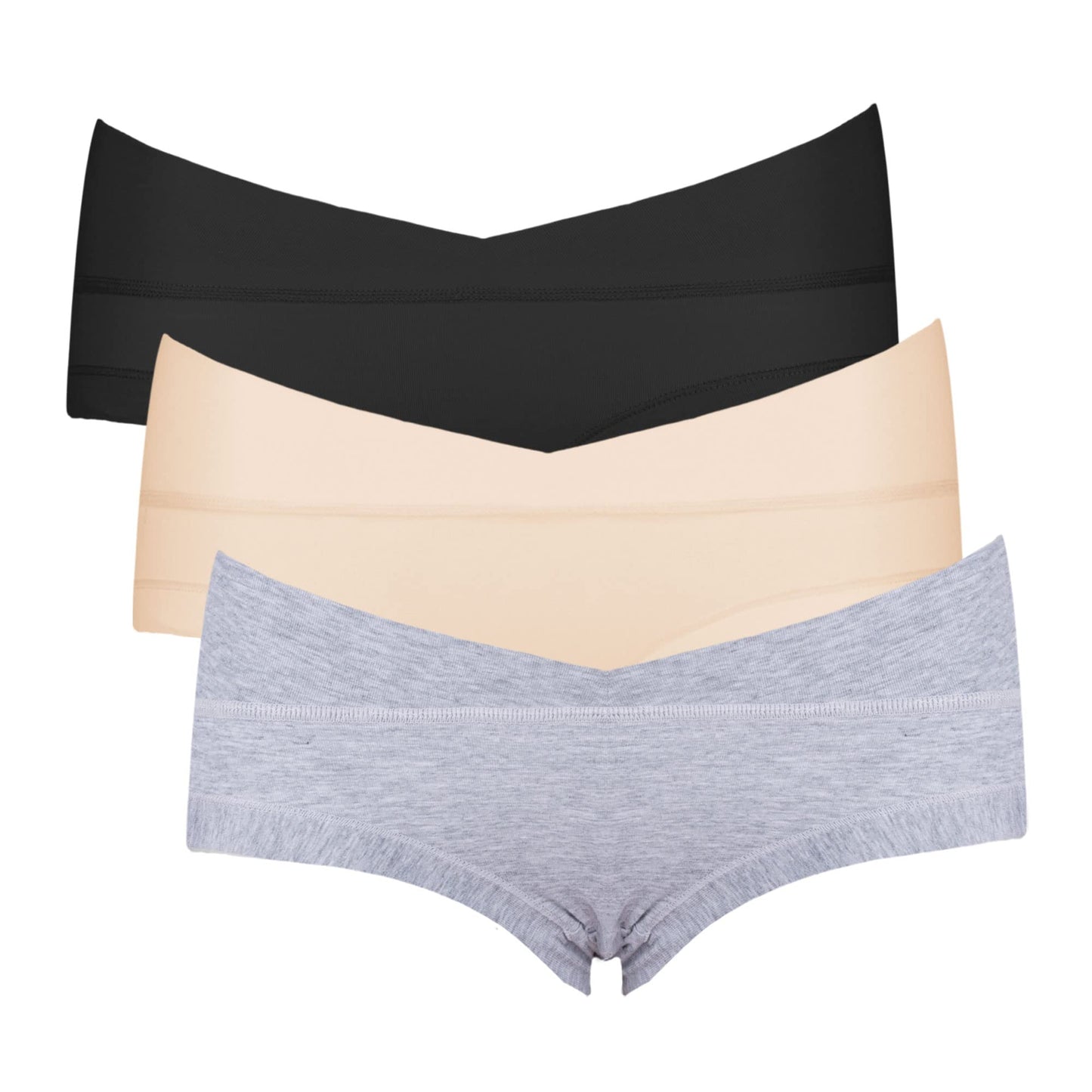 Intimate Portal Maternity Underwear Cotton Pregnancy Postpartum Panties Under the Bump Boyshort Briefs