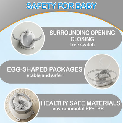 Baby Bath Seat for Babies 6 Months & up, Non-Slip Toddler Bath Seat for Baby & Newborn, Sit Up Bath Seat for Baby,Grey
