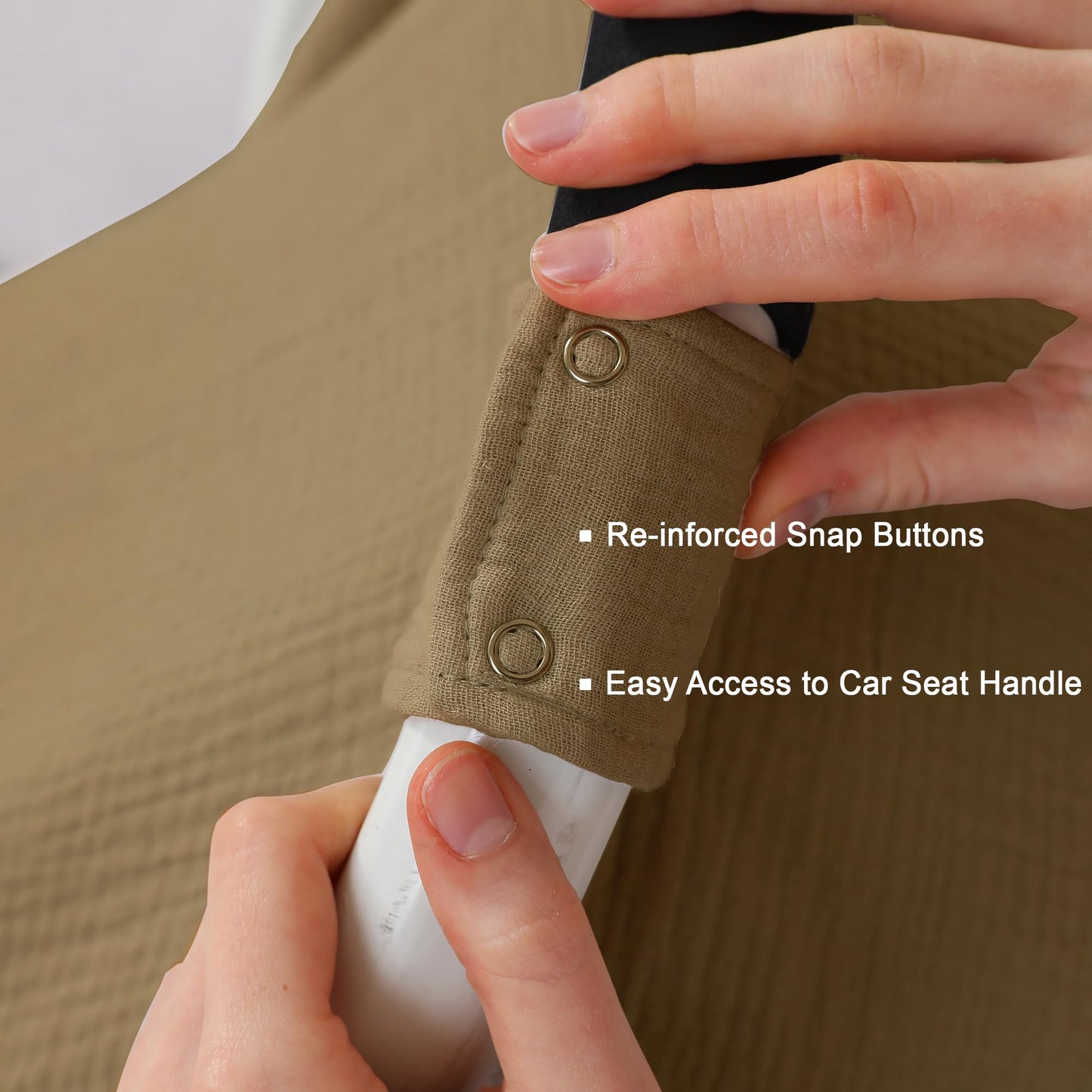 100% Muslin Cotton Car Seat Cover Baby, Carseat Canopy Cover, Universal Fit Stroller Covers for Boys and Girls (Summer Wheat)