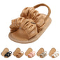 CoKate Baby Girls Sandals Ruffle Bowknot Premium Soft Sole Anti-Slip Open Toe Breathable Summer Outdoor First Walker Shoes Baby Sandals 0-3 months girls